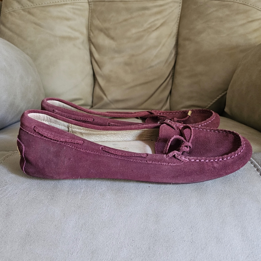 Michael‎ Kors suede burgundy moccasins/loafers size 11 - Picture 4 of 10